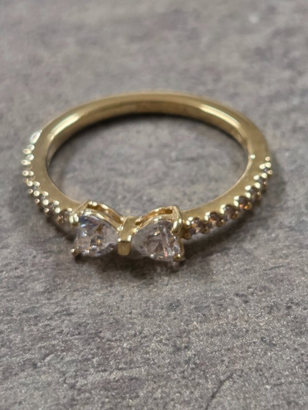 Authentic Pandora Sparkling Clear Bow Ring